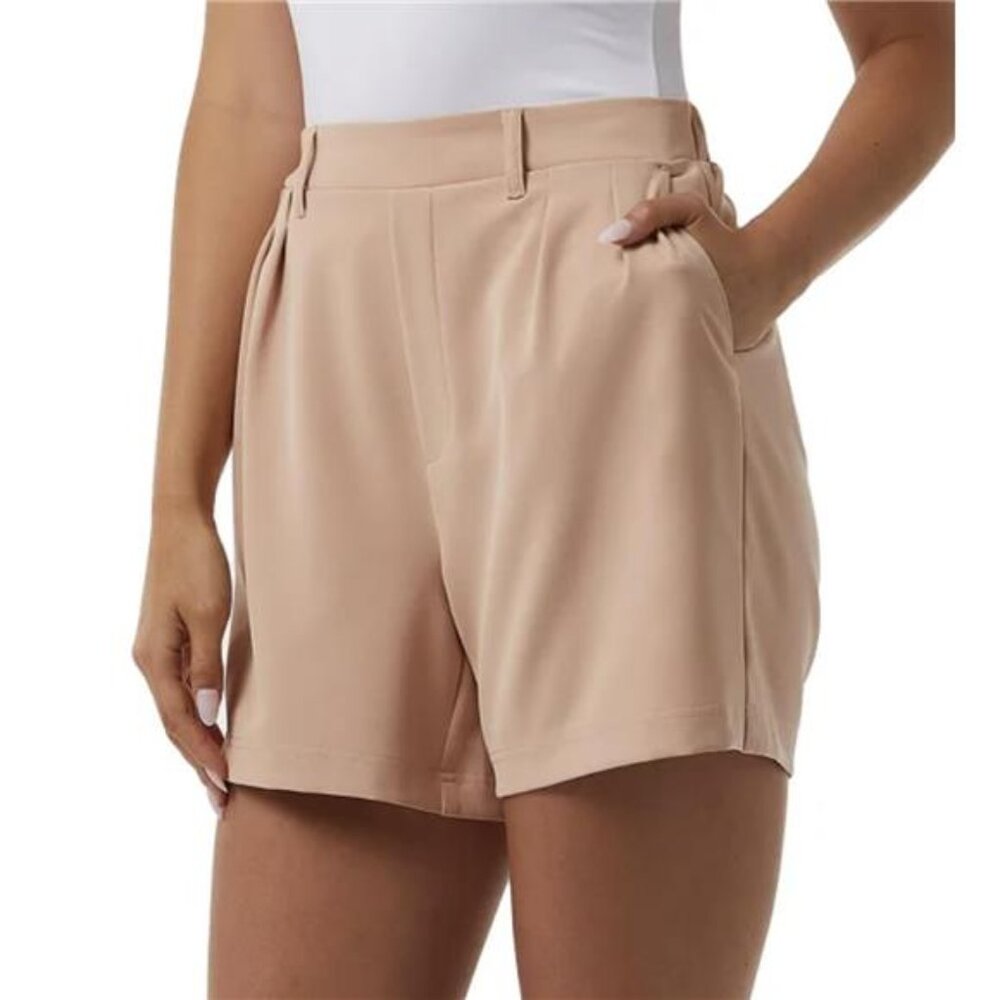 32 Degrees Cool Women's Pull On Pleated Short (Orange,  XX-Large) - Picture 2 of 5